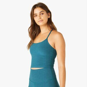 Beyond Yoga Spacedye Slim Racerback Cropped Tank - Teal-Gem - S